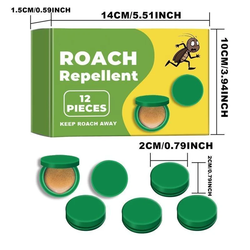 Cockroach Bait Stations Stick-On Adhesive Low Odor 12 Pack