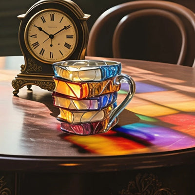 Coffee Mug 3D Book Spine Glass 12 Oz