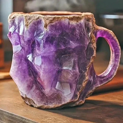Coffee Mug Crystal-Textured 10 Oz Polished Handle