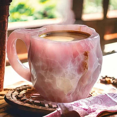 Coffee Mug Crystal-Textured 10 Oz Polished Handle