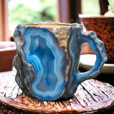 Coffee Mug Transparent Raised Texture 10.14 Oz Capacity