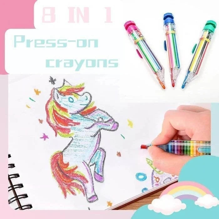 Colored Pencil 8-In-1 Click-Change Non-Toxic