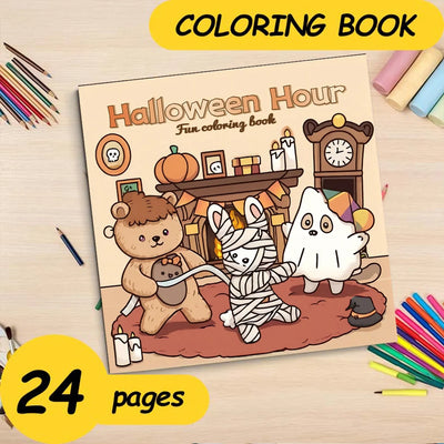 Coloring Book Halloween Single Sided Thick Paper