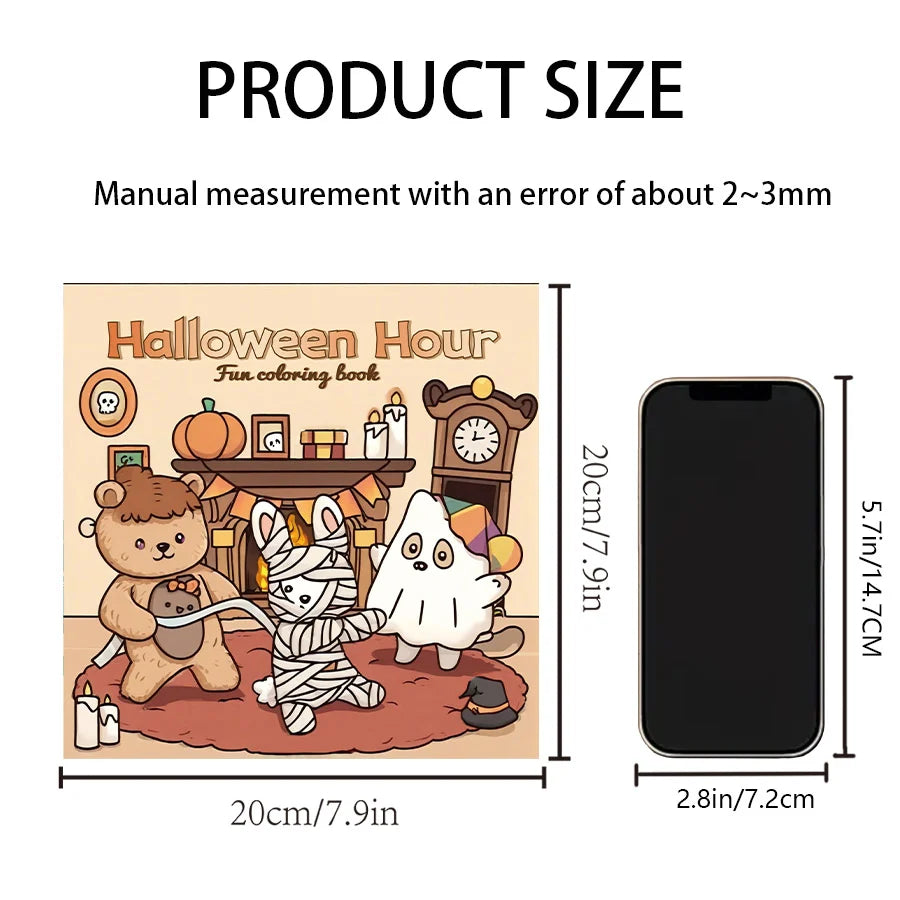 Coloring Book Halloween Single Sided Thick Paper