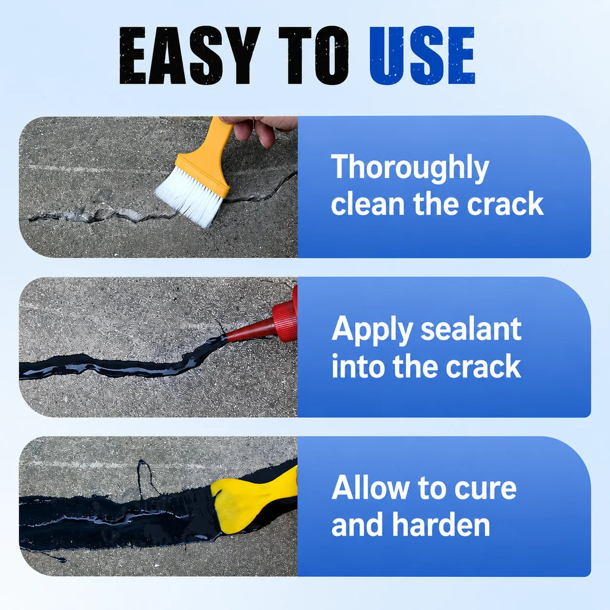 Concrete Crack Sealant Waterproof & Flexible UV-Resistant