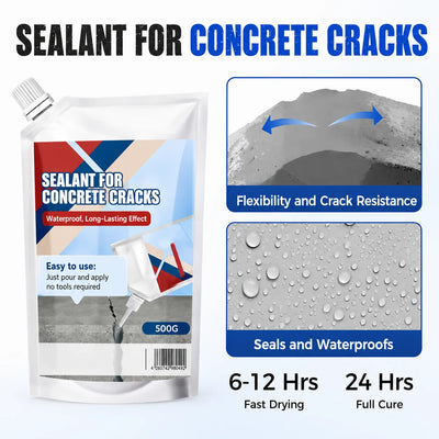 Concrete & Masonry Crack Sealant Waterproof Flows Into Cracks