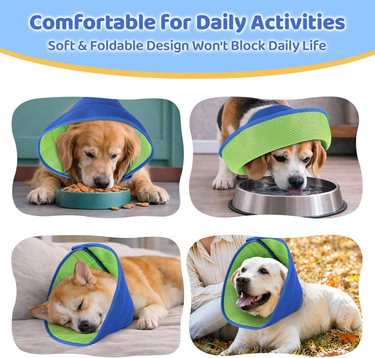 Cone Collar Soft Breathable Mesh Adjustable & Machine Washable