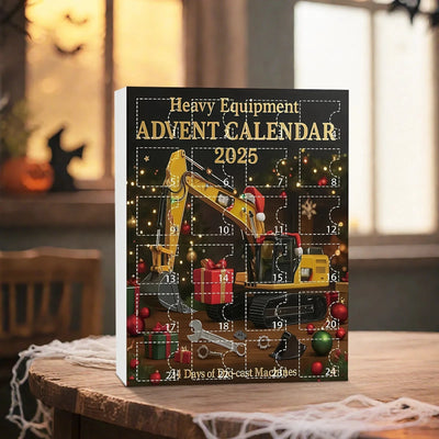 Construction Vehicle Advent Calendar 24 Shatter-Resistant Acrylic Ornaments
