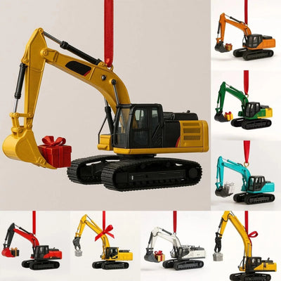 Construction Vehicle Advent Calendar 24 Shatter-Resistant Acrylic Ornaments