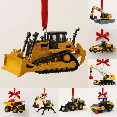 Construction Vehicle Advent Calendar 24 Shatter-Resistant Acrylic Ornaments