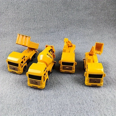 Construction Vehicle Playset Six Vehicles Movable Parts Durable Plastic