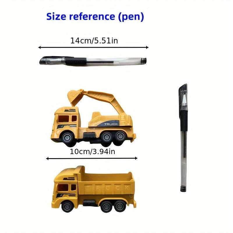 Construction Vehicle Playset Six Vehicles Movable Parts Durable Plastic