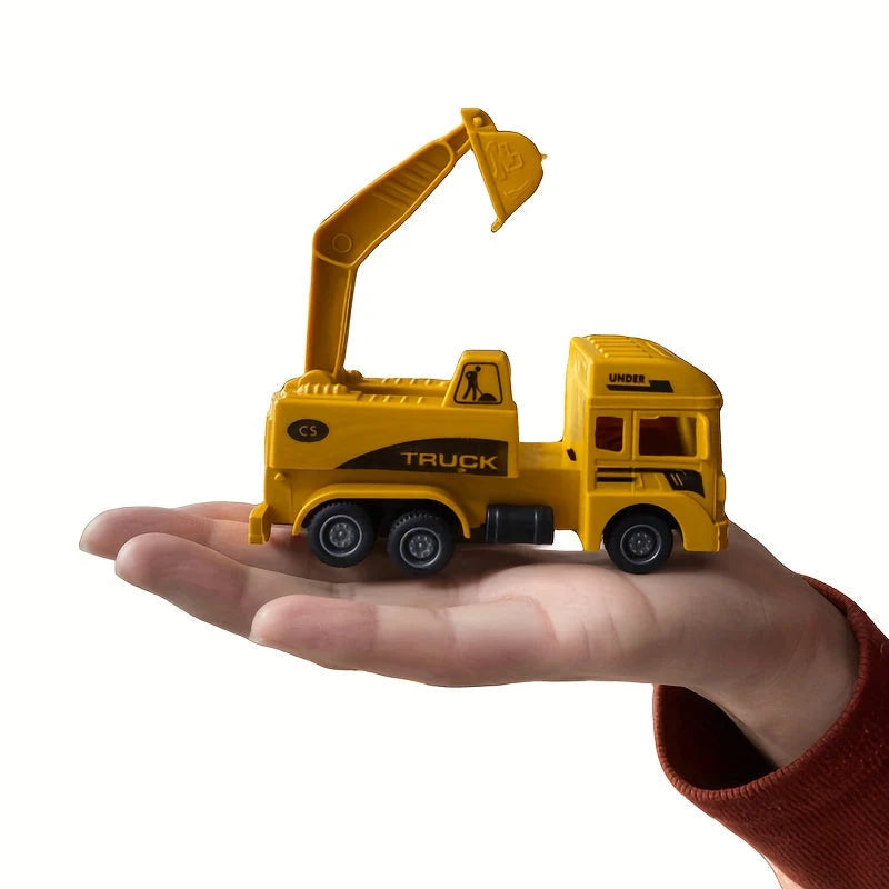 Construction Vehicle Playset Six Vehicles Movable Parts Durable Plastic