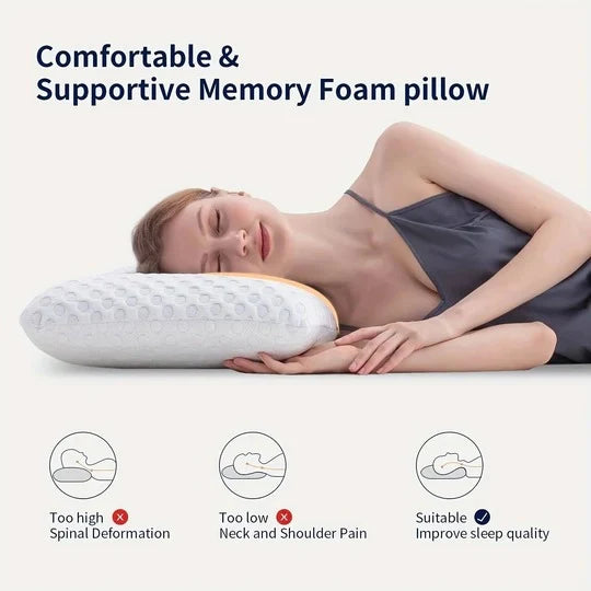 Cooling Pillow Gel-Infused Memory Foam Dual-Sided Washable Cover