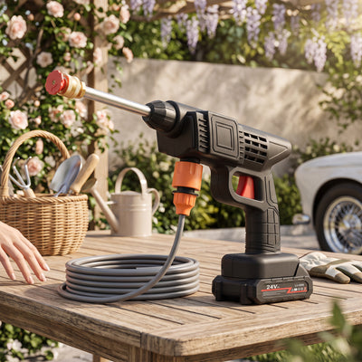 Cordless Pressure Washer 380 PSI Dual Batteries Foam Applicator