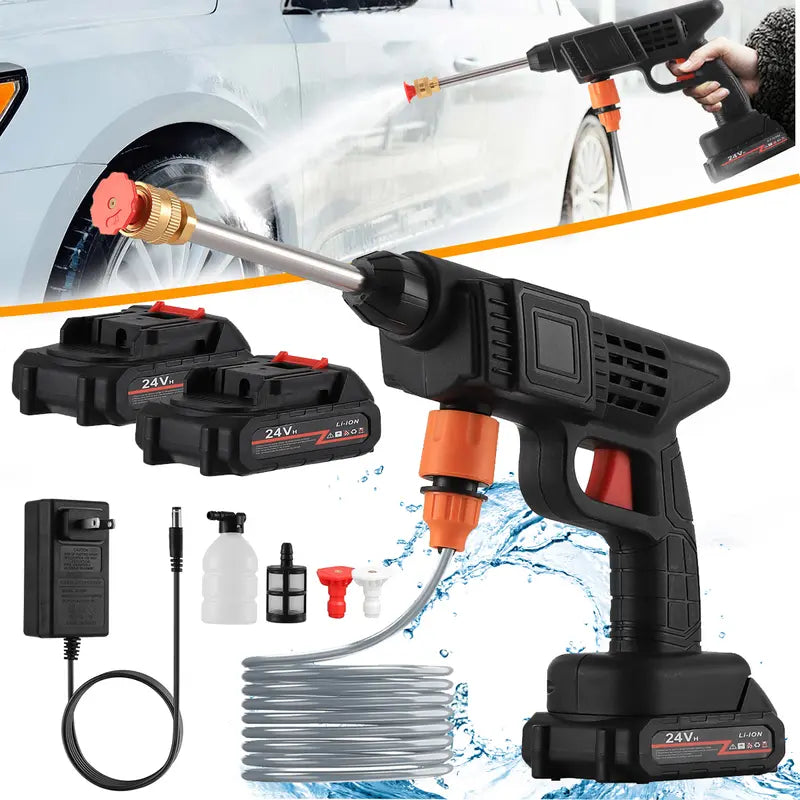 Cordless Pressure Washer 380 PSI Dual Batteries Foam Applicator