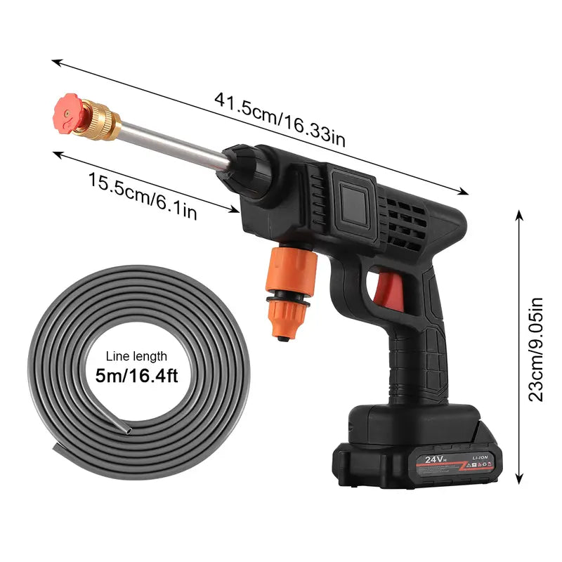 Cordless Pressure Washer 380 PSI Dual Batteries Foam Applicator