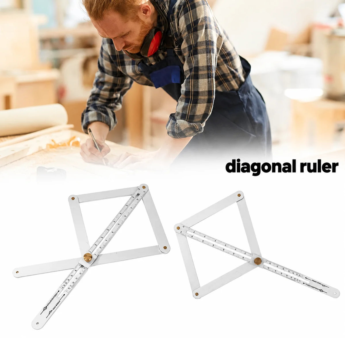Corner Angle Gauge Stainless Steel Secure Locking 10°-170° Scale