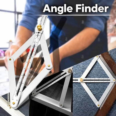 Corner Angle Gauge Stainless Steel Secure Locking 10°-170° Scale