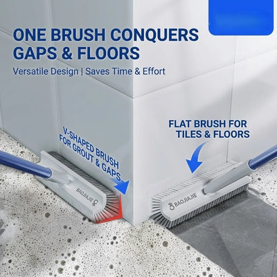 Corner Cleaning Brush 180 Degree Rotating Head Non-Slip Handle