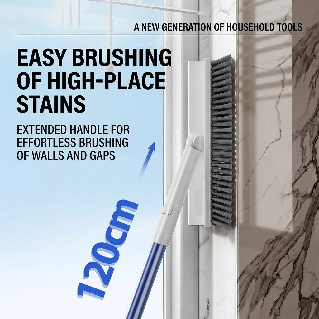 Corner Cleaning Brush 180 Degree Rotating Head Non-Slip Handle