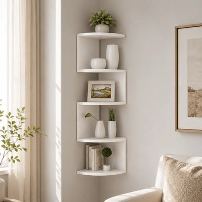Corner Wall Shelf Multi-Tiered Space-Saving Design