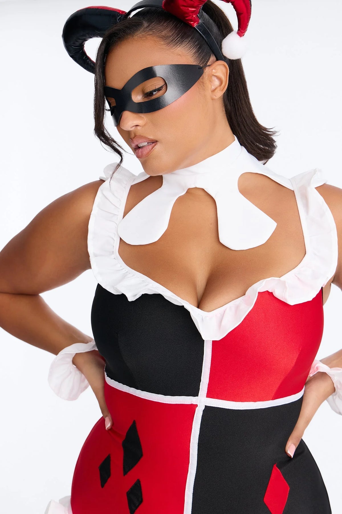 Costume Set Comic Villain 6-Piece Stretch Fabric