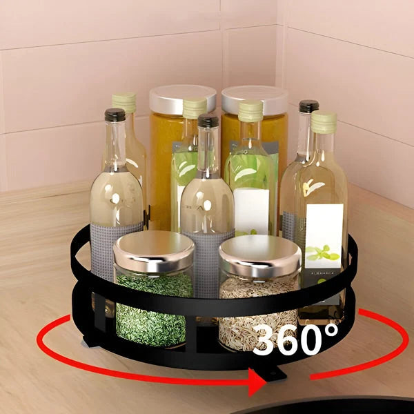 Countertop Organizer 3-Tier 360° Rotating Metal Frame