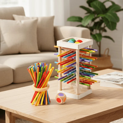 Counting Sticks Set Wooden Colorful Number Learning