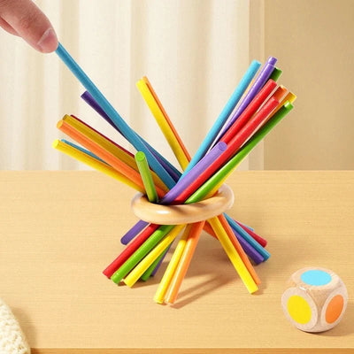 Counting Sticks Set Wooden Colorful Number Learning