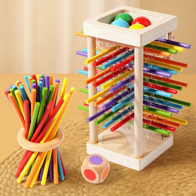 Counting Sticks Set Wooden Colorful Number Learning