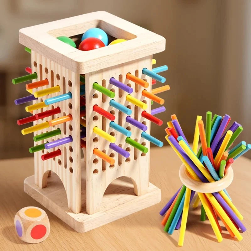 Counting Sticks Set Wooden Colorful Number Learning