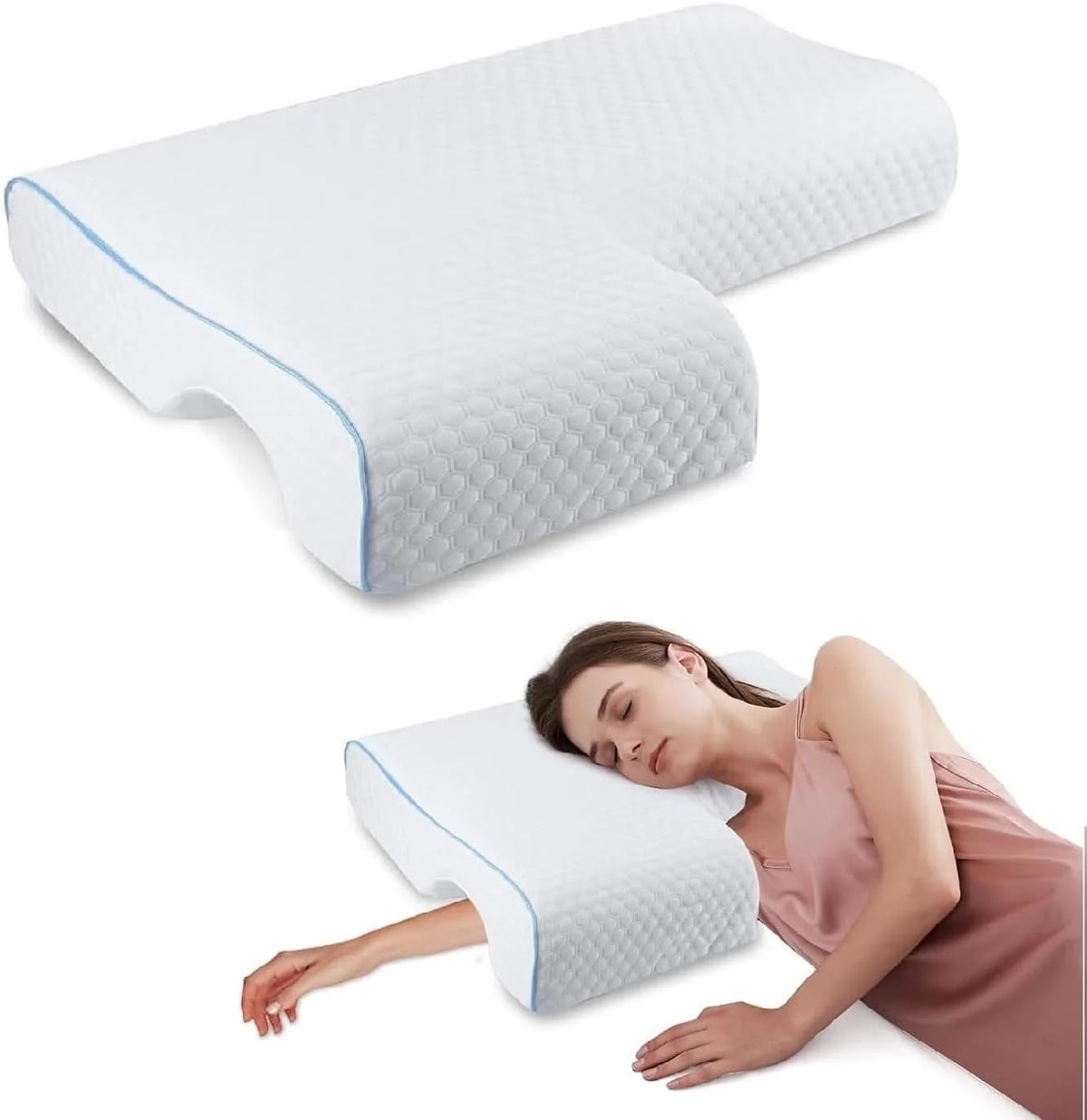 Couple Pillow L-Shaped Arm Tunnel Memory Foam