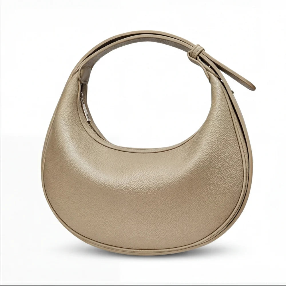 Crescent Shoulder Bag Convertible Strap Faux Leather Organized Interior