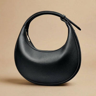 Crescent Shoulder Bag Convertible Strap Faux Leather Organized Interior