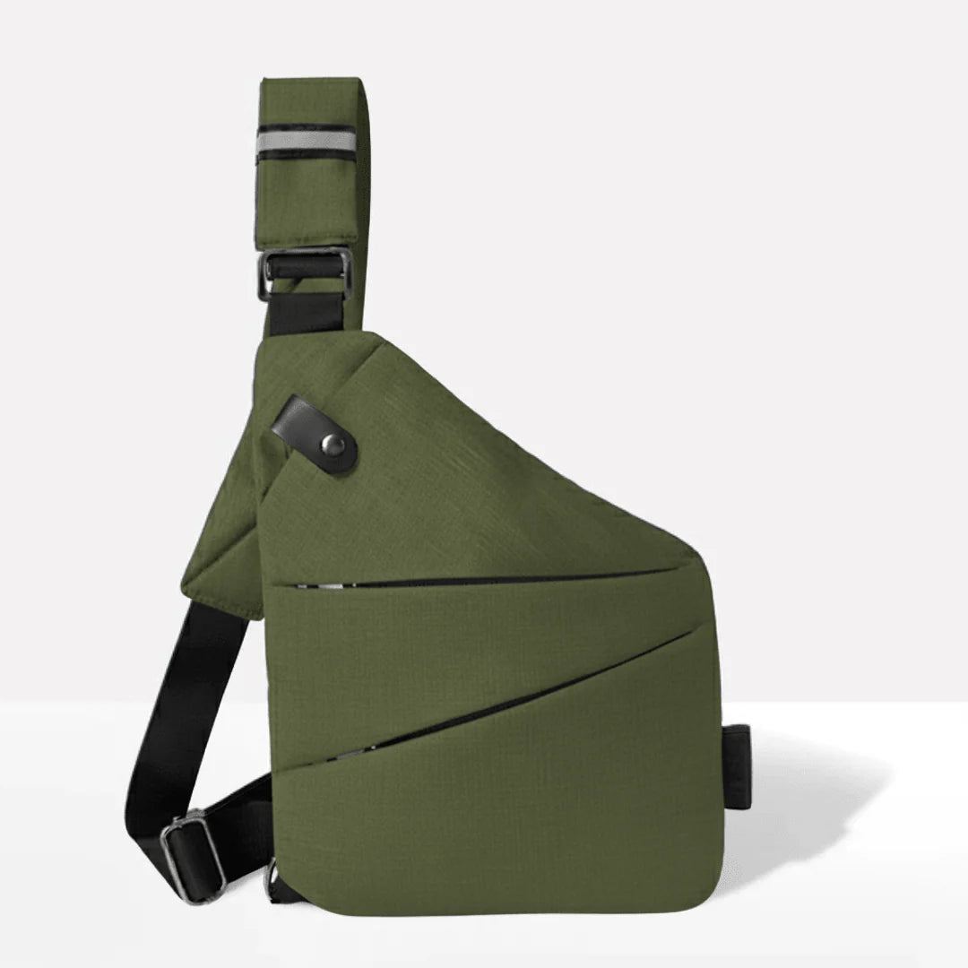 Crossbody Bag RFID-Blocking Cut-Resistant Strap Water-Repellent Fabric