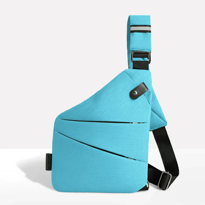 Crossbody Bag RFID-Blocking Cut-Resistant Strap Water-Repellent Fabric