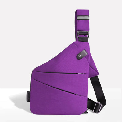 Crossbody Bag RFID-Blocking Cut-Resistant Strap Water-Repellent Fabric