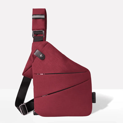 Crossbody Bag RFID-Blocking Cut-Resistant Strap Water-Repellent Fabric