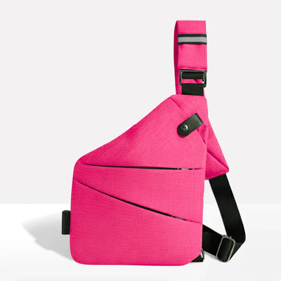 Crossbody Bag RFID-Blocking Cut-Resistant Strap Water-Repellent Fabric