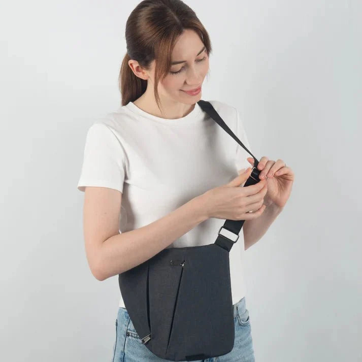 Crossbody Bag RFID-Blocking Cut-Resistant Strap Water-Repellent Fabric