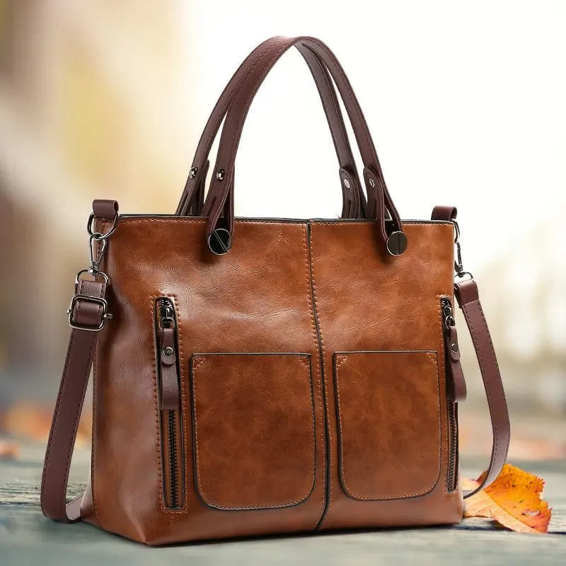 Crossbody Bag Top-Grain Leather Slim Padded Tablet Sleeve