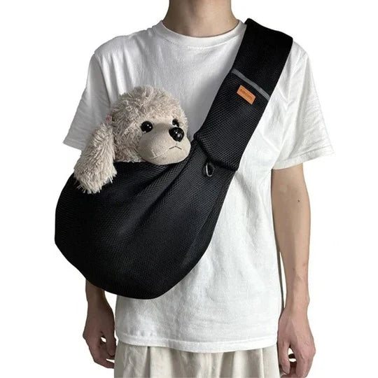 Crossbody Dog Sling Adjustable Strap & Safety Clip