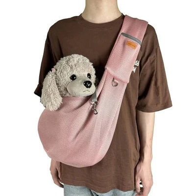 Crossbody Dog Sling Adjustable Strap & Safety Clip