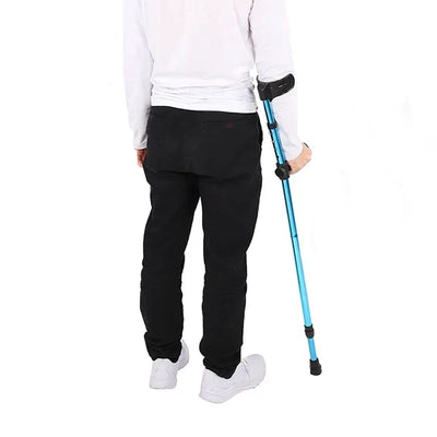 Crutch Height Adjustable Folding Non-Slip Tip