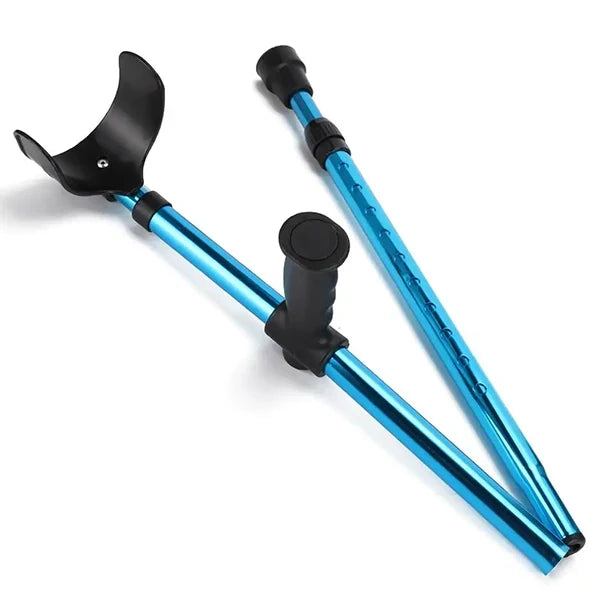 Crutch Height Adjustable Folding Non-Slip Tip