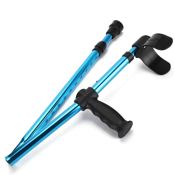 Crutch Height Adjustable Folding Non-Slip Tip