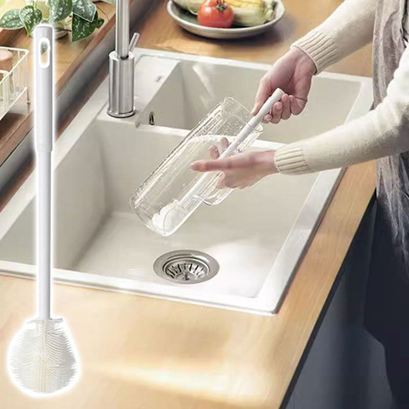 Cup & Mug Cleaning Brush Silicone Bristles Long Handle