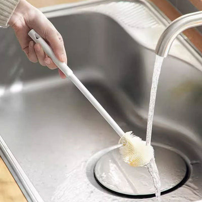 Cup & Mug Cleaning Brush Silicone Bristles Long Handle