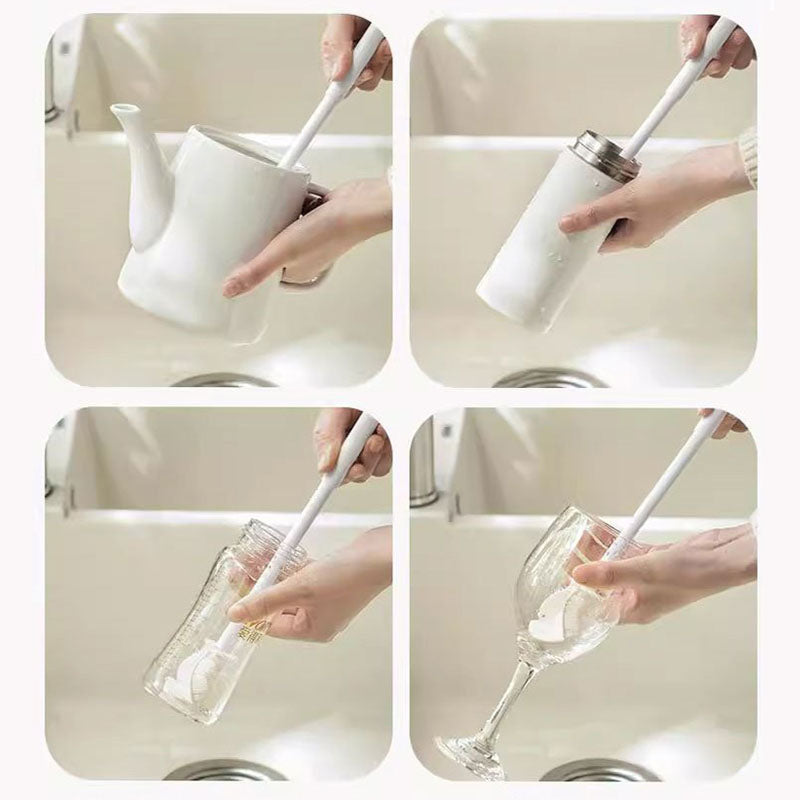 Cup & Mug Cleaning Brush Silicone Bristles Long Handle